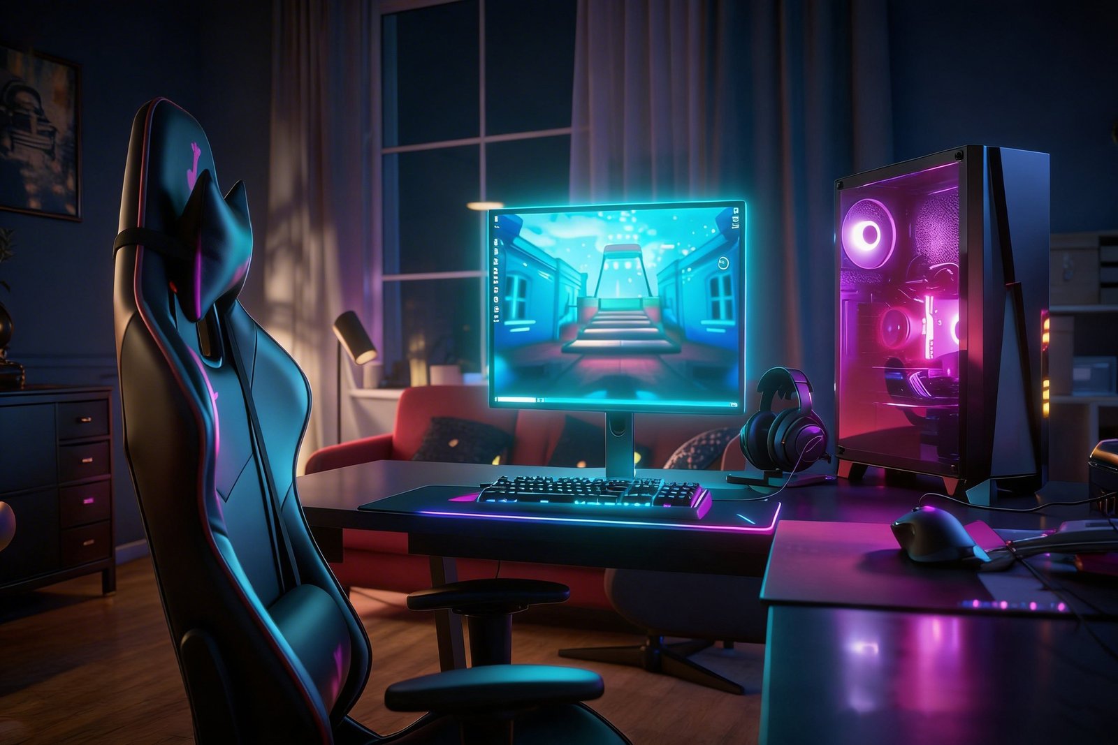 A competitive player using PerfectChroma gaming monitor calibration software