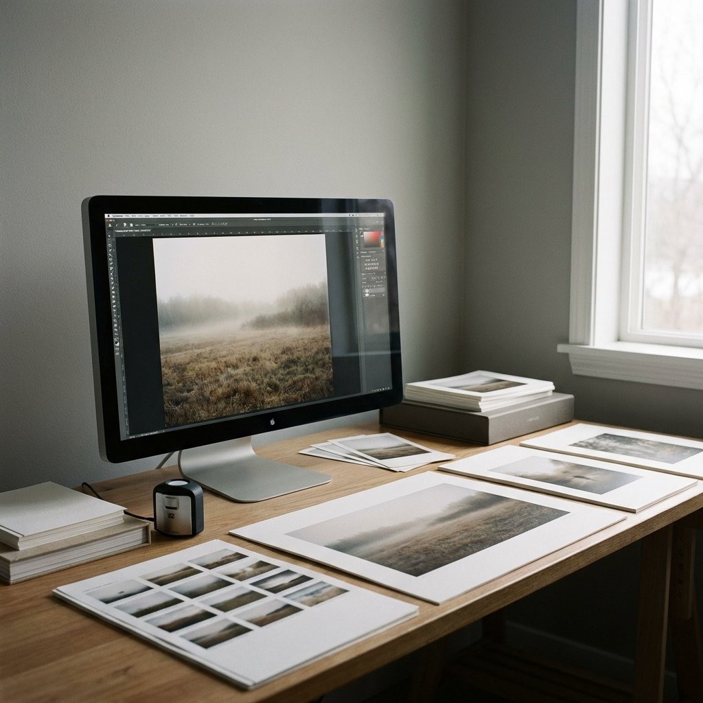 Screen to print matching workflow for photographers using calibrated monitor output