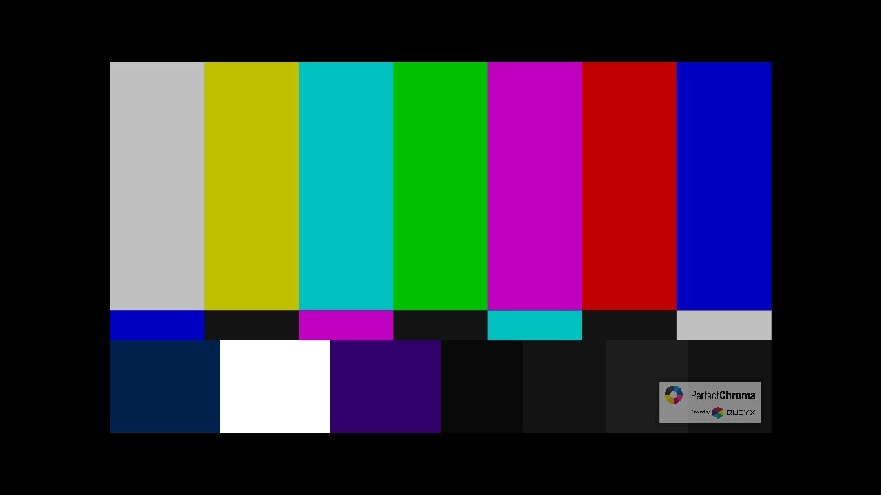 SMPTE Color Bars test pattern