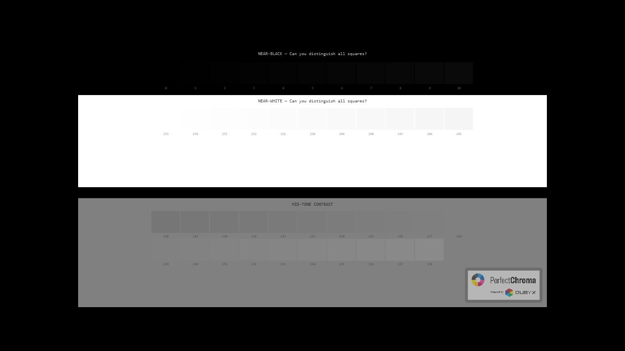 Contrast ratio test pattern