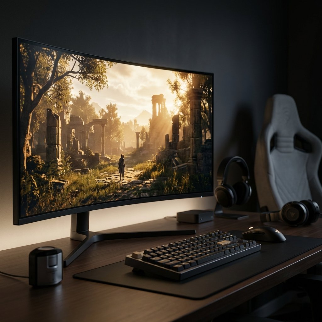 True HDR immersion for single player masterpieces with calibrated gaming monitor color and luminance