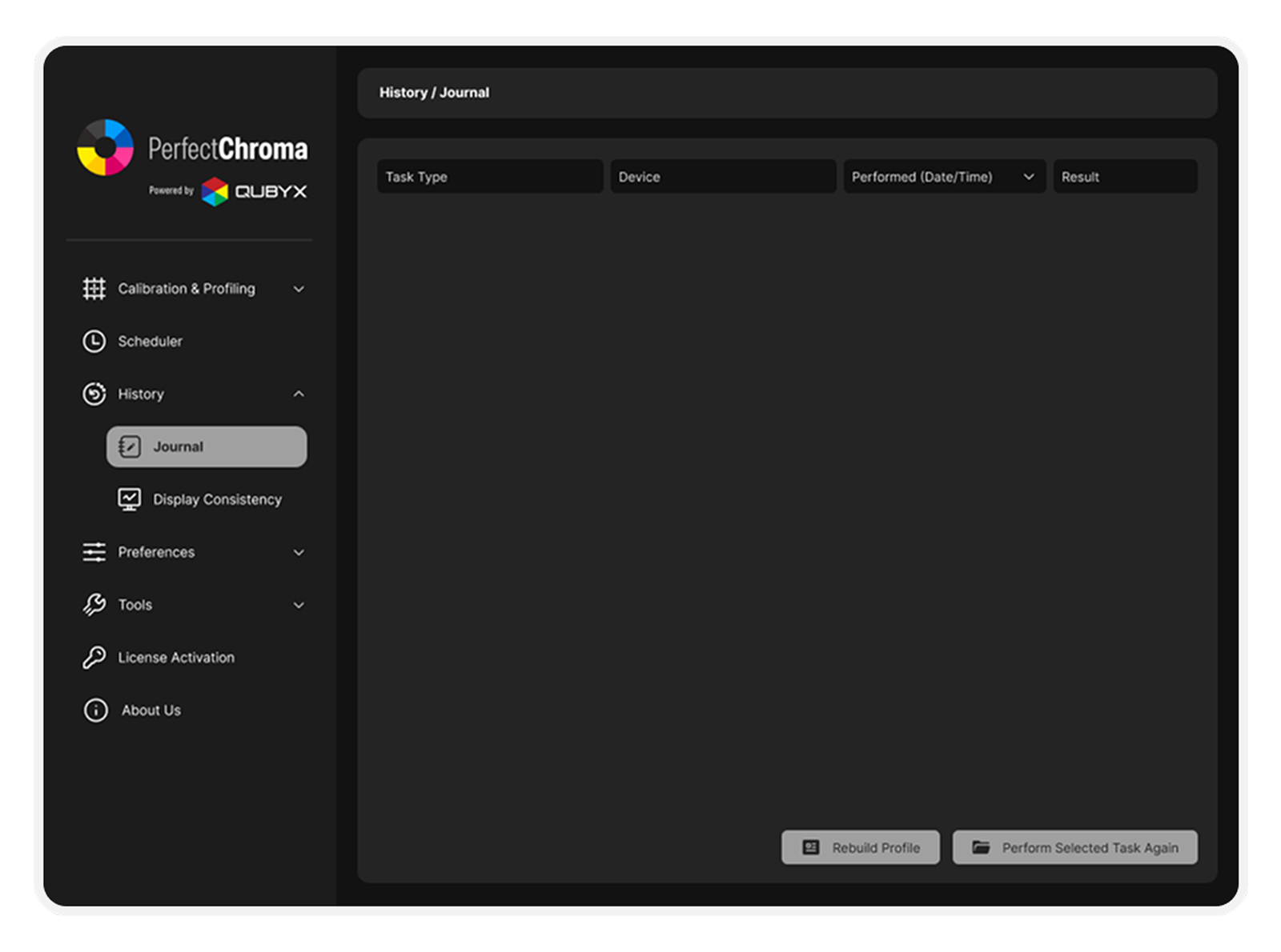 Verification and documentation feature of PerfectChroma display calibration software