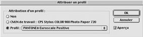 Assign profile dialog
