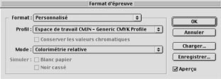 Soft proof dialog